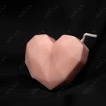 Pink Geometric Heart Candle
