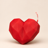 Geometric Heart Candle