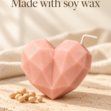 Geometric Heart Candle