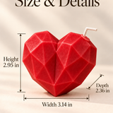 Geometric Heart Candle