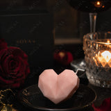 Pink Geometric Heart Candle
