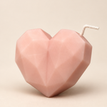 Pink heart candle