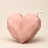 Pink heart candle