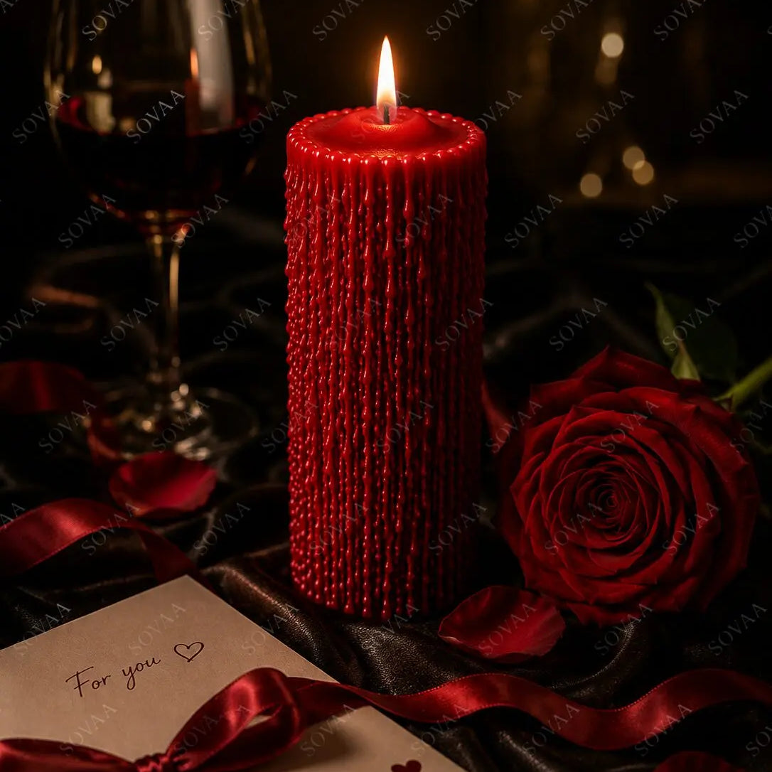 The Red Drip Candle