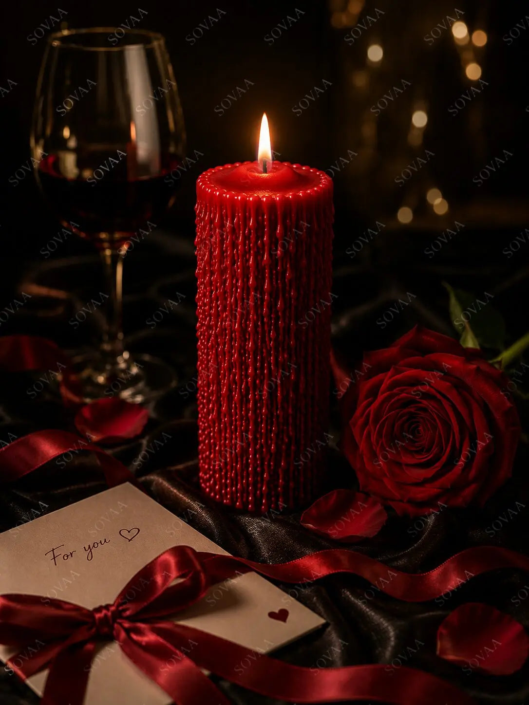 The Red Drip Candle