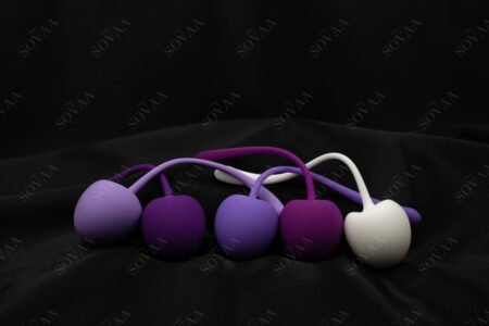 SOVAA Touch Kegel balls set for pelvic floor training on silk fabric