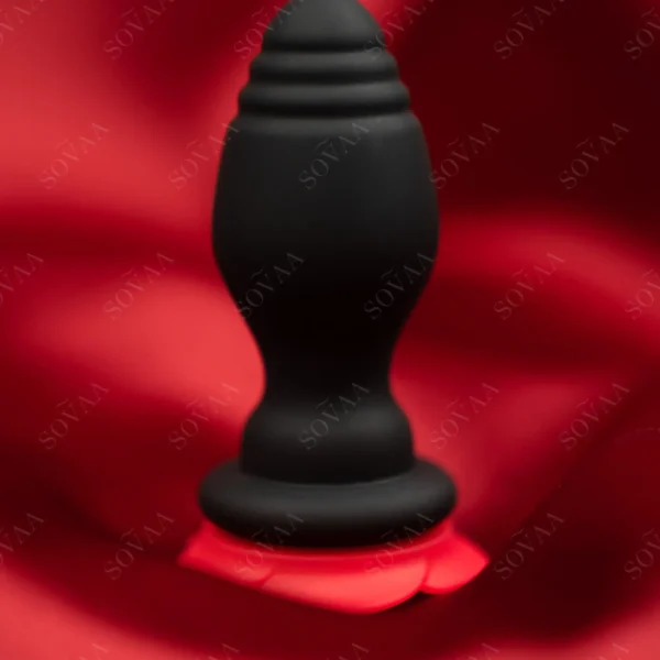 Rose Bloom silicone wellness plug with flared base and tapered design